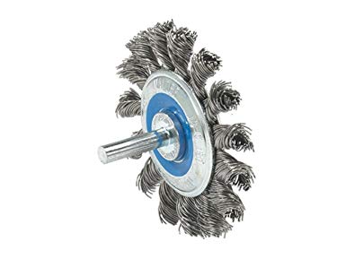Walter 13C130 Mounted Wire Brush - Die Grinder Brush with Knot Twisted Wires, Steel Construction. Power Brushes, Carbon Steel