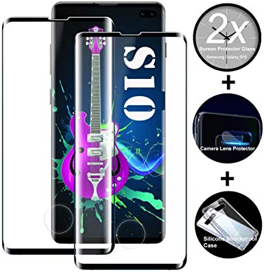 Galaxy S10 Screen Protector Glass, [2 Pack] 9H Tempered Glass film [Case Friendly] [Anti-Fingerprint] [Bubble-Free], Screen Protector for Samsung Galaxy S10