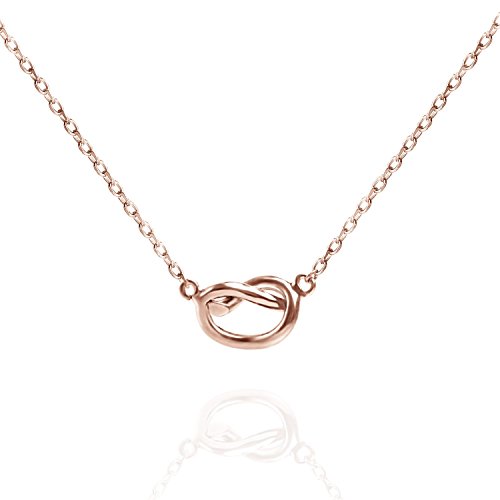 PAVOI 14K Yellow Gold Plated Infinity "Forever Love" Knot Necklace Pendant