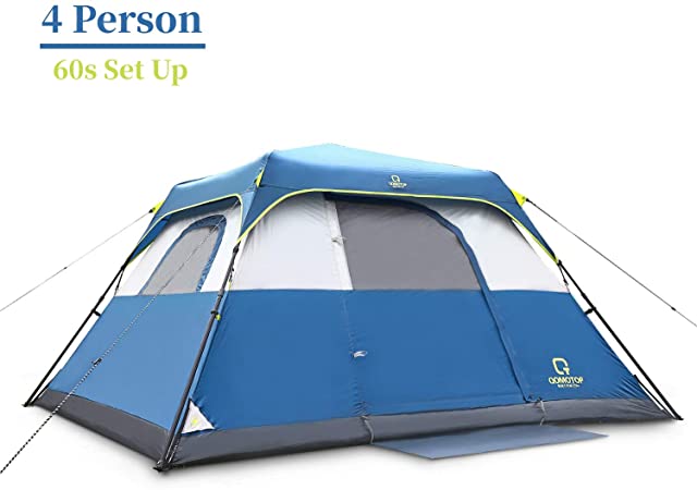 OT QOMOTOP Waterproof Camping Tents, 4/6/8/10 Person 60-Second Pop Up Tent, Instant Cabin Tent, Suit for Camping and Travels