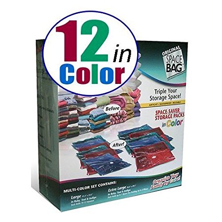 Space Bag 12 Storage Combo Packs in Color