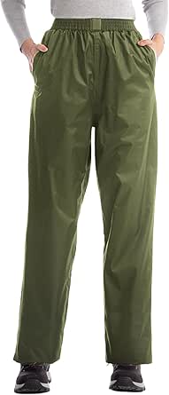 iCreek Women's Rain Pants Waterproof Hiking Pants Windproof Lightweight Over Pants Work Rain Outdoor for Golf, Fishing