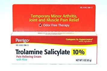 Trolamine Salicylate 10% Pain Relieving Cream with Aloe, 3 oz, Pack of 2