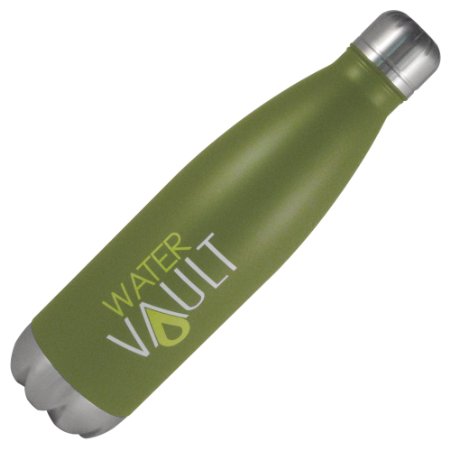 WaterVault Stainless Steel Water Bottle, Vacuum Insulated Double Wall, Keep Hot to 12, Cold to 24 Hours - Soda Classic Comparable to Swell & Mira (12oz, 17oz, 26oz &1 liter, asstd. colors)