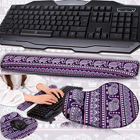 xhorizon LL1 Memory Foam Non Slip Mouse Pad Wrist Rest for Office, Computer, Laptop & Mac - Durable & Comfortable & Lightweight for Easy Typing & Pain Relief-Ergonomic Support
