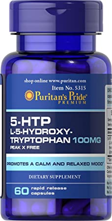 Puritan's Pride 5-HTP 100 mg (Griffonia Simplicifolia)-60 Capsules