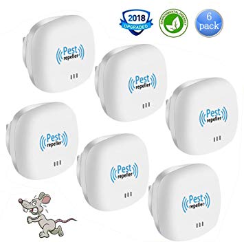 Cosy Area Ultrasonic Pest Repeller Plug in 6 Packs Pest Repellent Control Reject for Insect Mouse, Fleas Eco-Friendly, Human & Pet Safe