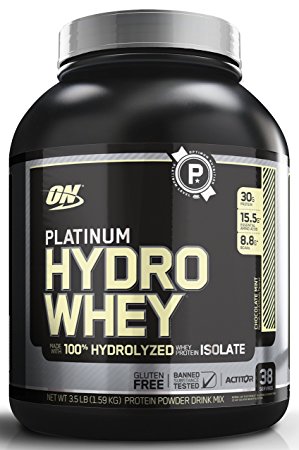 Optimum Nutrition Platinum Hydrowhey Protein Powder, 100% Hydrolyzed Whey Protein Powder, Flavor: Chocolate Mint, 3.5 Pounds