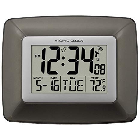 La Crosse Technology WS-8008U-IT Atomic Digital Wall Clock with Temperature