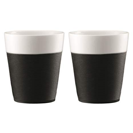 Bistro 11582-01 Bistro 2-Piece Mug With Silicone Sleeve 0.3L - Black/white