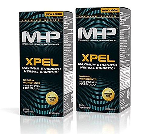 MHP Xpel Maximum Strength Diuretic Capsules, 80 Capsules, 2 Count (160 Total) (Packaging May Vary)