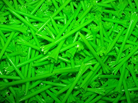 Champ Zarma Fly 3 1/4" Plastic Golf Tees - Lime Green - 100 Tees in Bulk