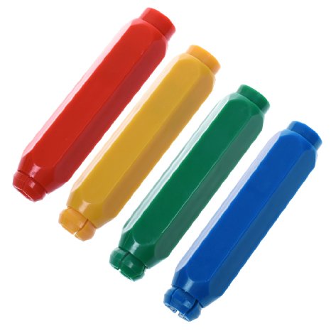 BCP Pack of 4 Random Colors Plastic Magnetic Chalk Keeper Holder Case for School Office