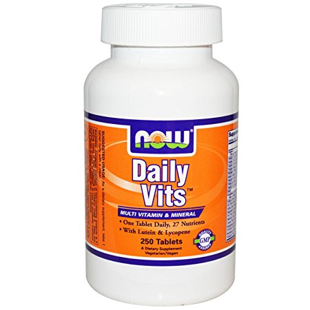 NOW Foods - Daily Vits Multi Vitamin & Mineral with Lutein & Lycopene - 250 Tablets