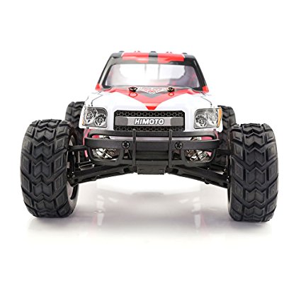 HIMOTO E12MTL RC Brushless Motor Racing Monster Truck 1/12 Scale 2.4G 2WD Electric Power Off Road Buggy Car with 50 km/h  High Speed, Red