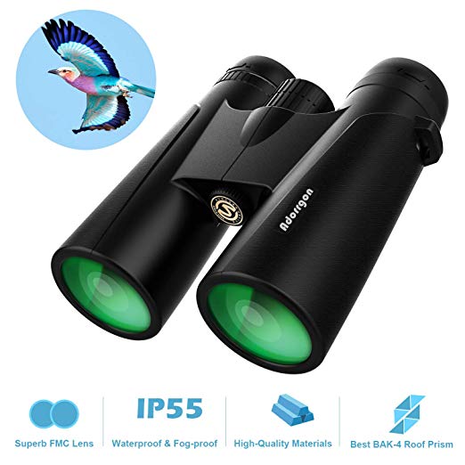 10x42 Compact Binoculars for Adults with HD Vision and Clear Weak Light Vision - Adorrgon High Powered and Portable Binoculars for Bird Watching Hunting Scenery Concerts Sports