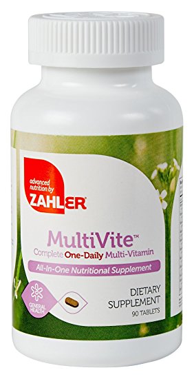 Zahler MultiVite, High Potency Complete One Daily MULTIVITAMIN, Natural Potent All In One Nutritional Supplement Containing essential Vitamins Minerals and Nutrients, Certified Kosher, 90 Tablets