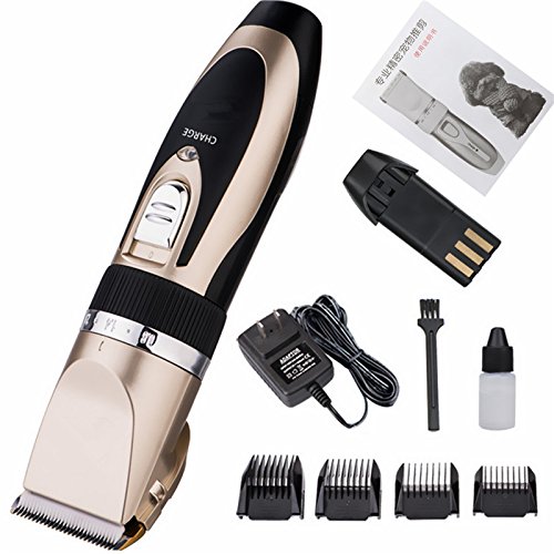 TPC Professional Pet Grooming Kit Rechargeable Cordless Cat Dog Hair Trimmer Electrical Clipper Shaver Set Haircut Machine