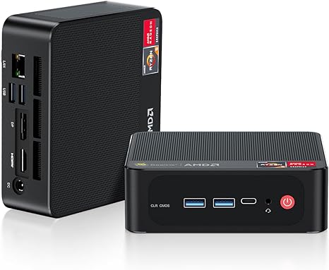 Beelink SER5 Pro Mini PC, AMD Ryzen 7 5700U up to 4.3GHz, 32GB RAM 500GB NVMe M.2 SSD, Mini Desktop Computer Support 4K@60Hz Triple Display/WiFi 6/BT5.2/DP HDMI/Gaming/Office/Home