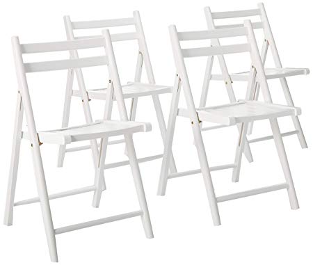 Winsome Wood 10415 Robin 4-PC Folding Set White Chair,