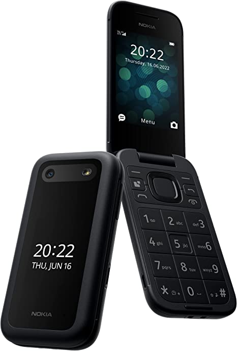 Nokia 2660 Flip Dual-SIM 128MB ROM   48MB RAM (GSM Only | No CDMA) Factory Unlocked Android 4G/LTE Smartphone (Black) - International Version