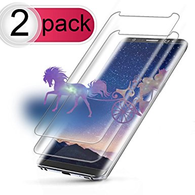 [2-Pack] Galaxy S8 Plus Screen Protector, Auideas Tempered Glass Screen Protector [9H Hardness][Anti-Scratch][Anti-Bubble][3D Curved] [High Definition] [Ultra Clear] for Samsung Galaxy S8 Plus