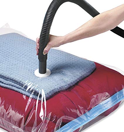 LIVIVO  Medium Vacuum Storage Bags – Premium 50x70cm Space Saving Compression Bags – Airtight and Waterproof - Great for Storing Clothing, Duvets, Bedding, Pillows, Curtains & More – Ideal for Travel and Packing (Pack of 8)