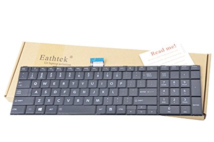 Eathtek New Laptop Keyboard For Toshiba Satellite C55-A5246NR C55-A5249 C55 C55-A5300 C55-A5302 C55-A5281 C55-A5282 C55-A5284 C55-A5285 C55-A5308 C55-A5310 C55-A5330 C55-A5332 C55D-A5201 C55D-A5206 C55-A5204 C55-A5220 C55D-A5333 C55D-A5344 C55-A5242 C55-A5245 C55-A5286 C55-A5387 C55-A5311 C55-A5324 C55-A5369 C55-A5390 C55-A5384 C55-A5386 C55D-A5208 C55D-A5240 C55D-A5362 C55D-A5380 C55D-A5381 series Black US Layout