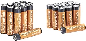 Amazon Basics 24 Count AA & AAA High-Performance Batteries Value Pack - 12 Double AA Batteries and 12 Triple AAA Batteries