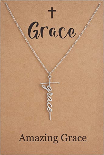 Faith Cross Necklace Belive Hope Loved Pendant Necklace Religious Personalized Jewelry Gift for Women