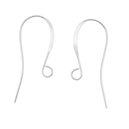 Beadaholique Long Elegant 50-Piece Earring Hooks, Silver