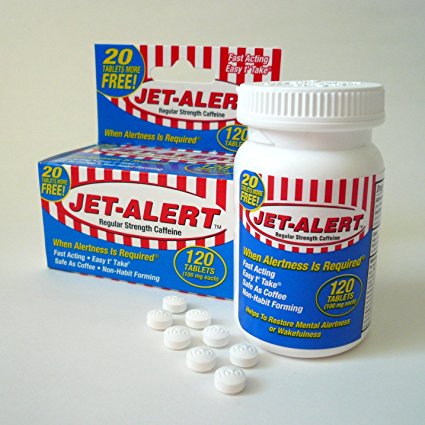 Jet-alert 100 Mg Each Caffeine Tab 120 Count Value Packs (4)