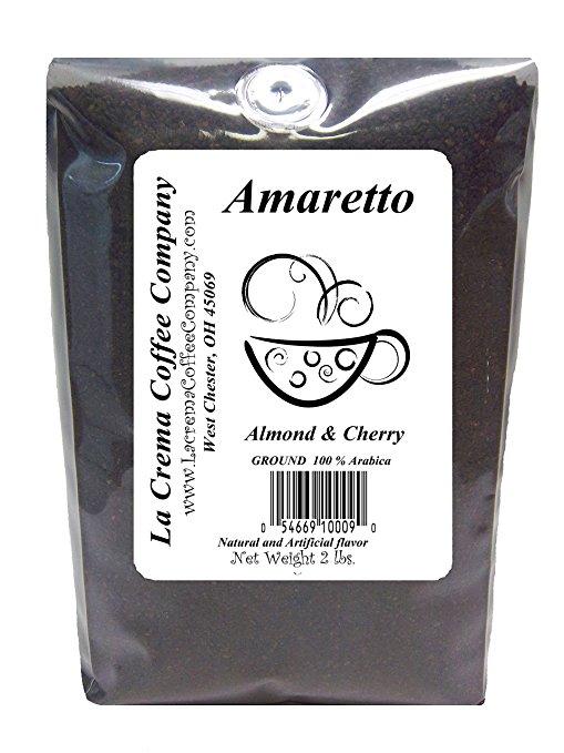 La Crema Coffee Amaretto, 2-Pound Package