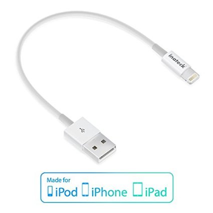 [Apple MFi certified] Inateck Lightning cable, iPhone connection cable to USB, Apple Lightning charging cable for iPhone, iPad & iPod 15 cm, white
