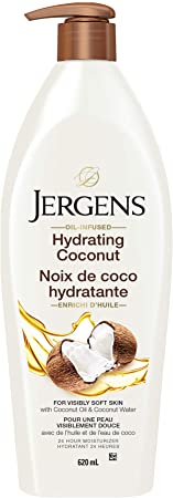 Jergens Hydrating Coconut Moisturizer & Body Lotion for Dry Skin (620 mL)