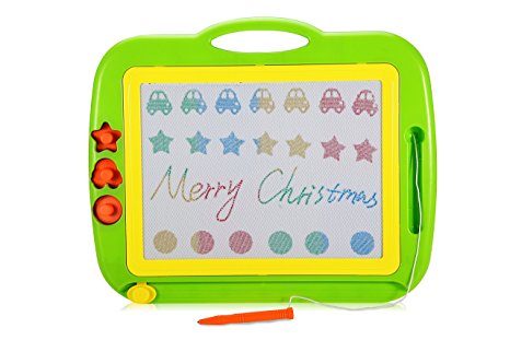 Holy Stone Magnetic Drawing Board Erasable Colorful Doodle Sketch Large Size Upgraded Version,Color Green