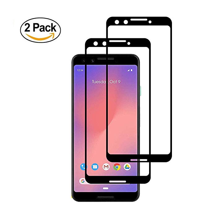 [2PACK] for Google Pixel 3 Screen Protector,Rapidest[9H Hardness][Full Coverage][Ultra HD][Case Friendly][Anti-Scratch][Anti-Fingerprint][Anti-Bubble] Screen Protector for Google Pixel 3