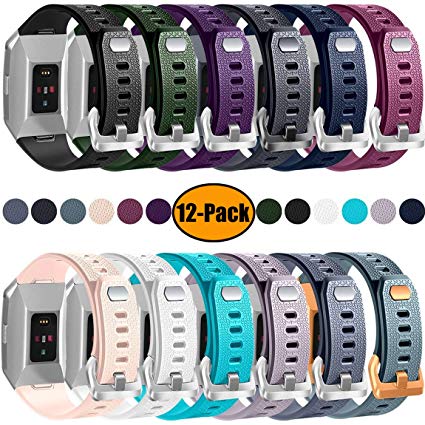 Maledan Replacement Bands Compatible for Fitbit Ionic Women Men, 12-Pack