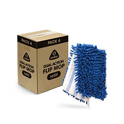 O-Cedar Dual-Action Microfiber Flip Mop Refill (Pack of 4)