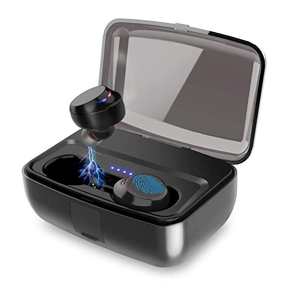 NovOpus C3True Wireless Earbuds Bluetooth 5.0 Stable Connection Headphones, IPX8 Waterproof HD Sound Quality 3 Seconds Auto Pairing Technology Wireless Headphones, 3000mAh Charging Box (1-0)