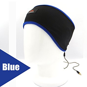 [Upgrade Cool Lycra] Sleep Headphones - Ultra Thin - Also May Be Used As Sleep Mask- Most Comfortable Headphones for Sleep - Perfect for Air Travel, Sports, Meditation and Relief From Insomnia (Lycra,Blue)