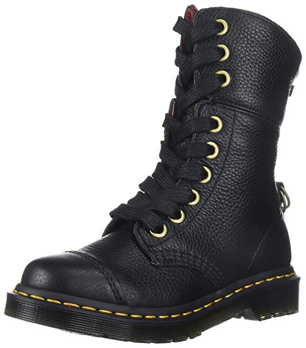 Dr. Martens Women's Aimilita Black Aunt Sally Leather Fashion Boot