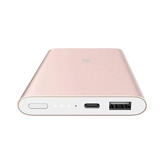 Xiaomi Mi Power Bank Pro 10000mAh, 18W Fast Charging Aluminum Battery Pack, USB-A, USB-C Two-Way - Gold