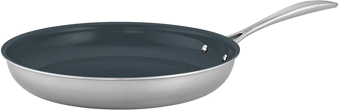 ZWILLING Clad CFX 12-inch Stainless Steel Ceramic Nonstick Fry Pan