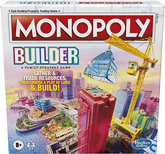 Monopoly Builder Board Game, Strategy Game, Family Game, Games for Kids, Fun Game to Play, Family Board Games, Ages 8 and up