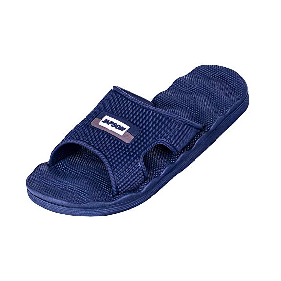 WENBER Men's Women's Strap Casual Sandals, Soft Elastic Flat Slides Shoes with Waterproof Arch Support No-Slip Sole for Bathroom Shower Swimming Pool Beach