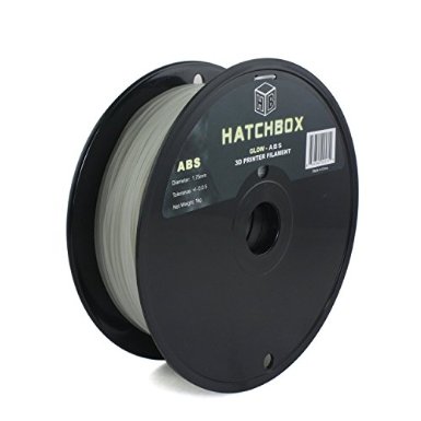 HATCHBOX 175mm Glow in the Dark ABS 3D Printer Filament - 1kg Spool 22 lbs - Dimensional Accuracy - 005mm