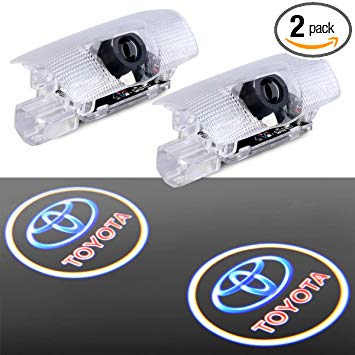 KRADA Car Door Logo Light LED Projector Ghost Shadow Welcome Lights for Toyota Highlander/Tundra/Prius/Sienna/Camry/Venza/4 Runner Symbol Emblem Courtesy Step Lights Kit Replacement (2 Pack)