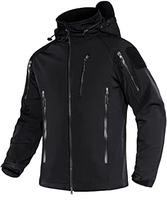 MAGNIVIT Men's Tactical Jacket 8 Pockets Winter Water Resistant Hiking Jacket Coats Softshell Military Jackets