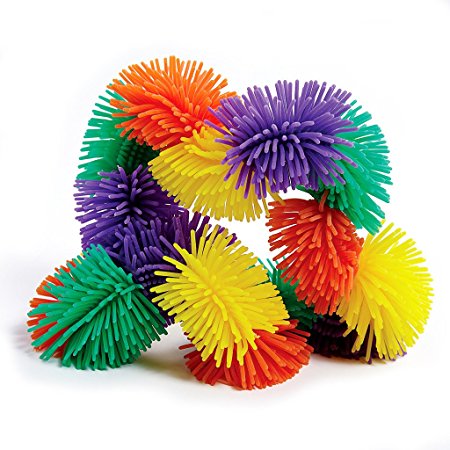 Tangle Jr. Hairy Sensory Fidget Toy, Green Purple Orange Yellow